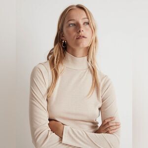 NWT Madewell Semi-Sheer Mockneck Tee nn260 size M